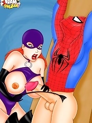 Spider-Man giving Mary Jane the fuck of her life